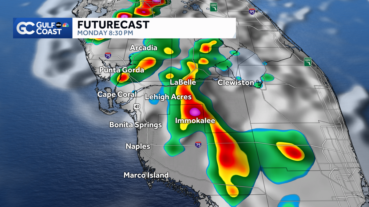Scattered storms possible again Monday after a hot and humid day