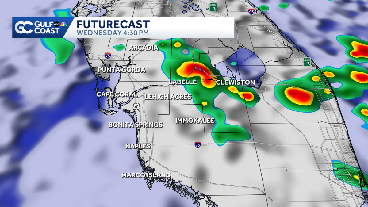 Unsettled weather continues with less coverage Wednesday
