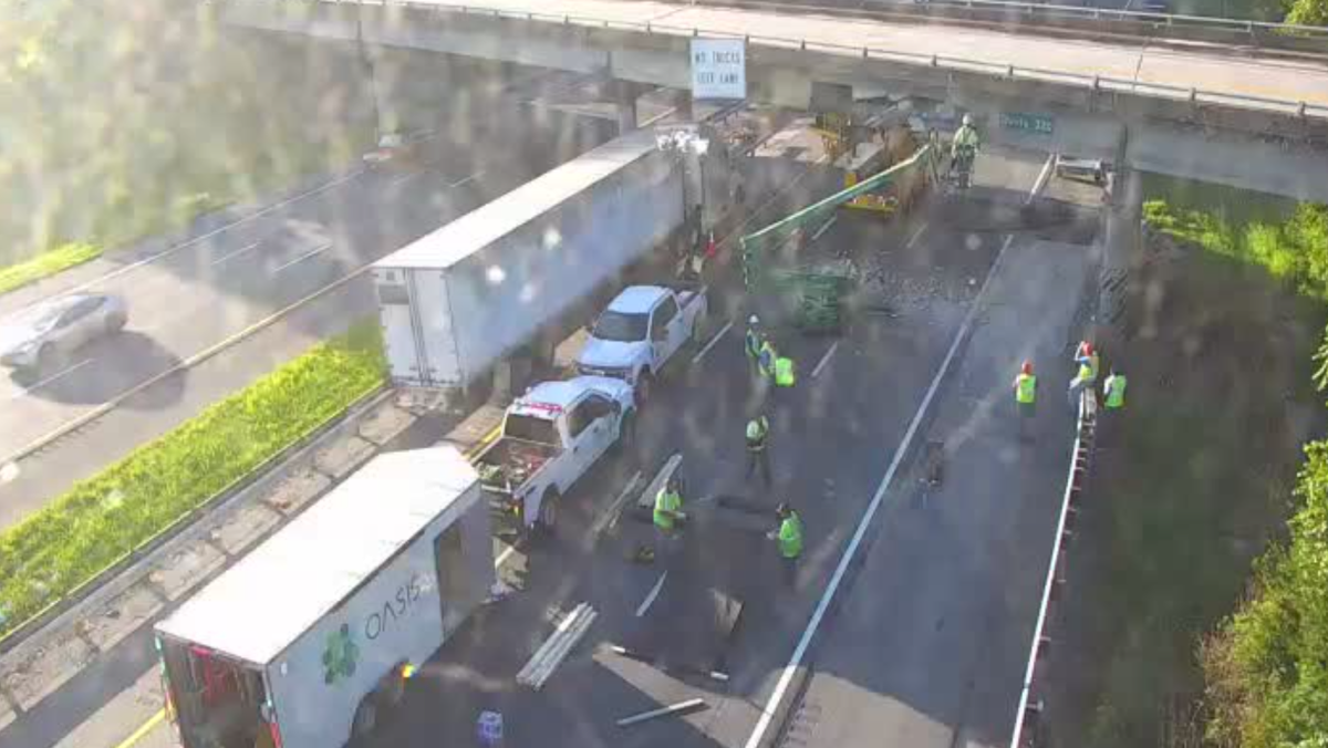 I-75 partially reopens after dump truck slams into overpass