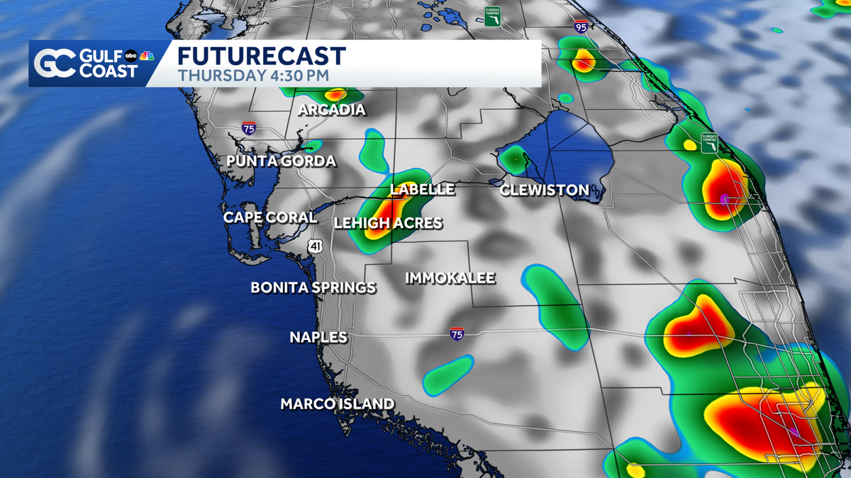 More afternoon showers and storms expected Thursday