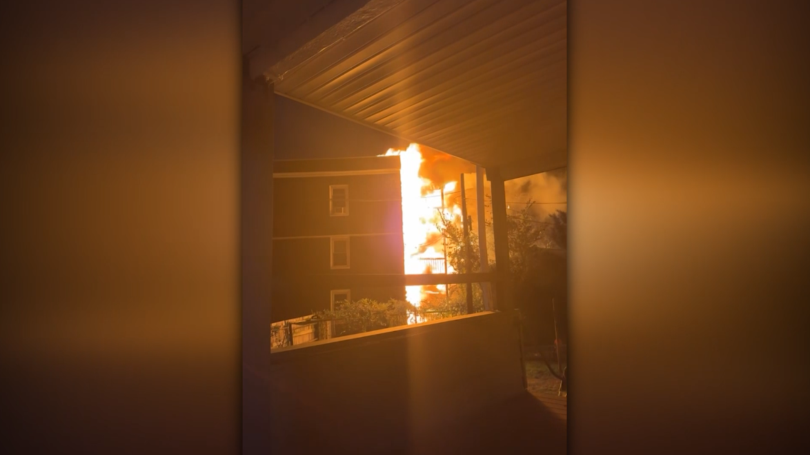 2 residents hospitalized, 18 displaced after fire burns through ...