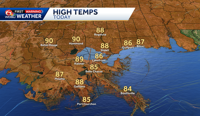 Spotty rain chances today, greater chances for the weekend