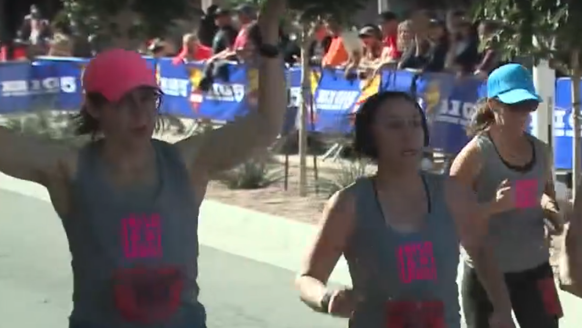 Duke City Marathon race winners cross the finish line
