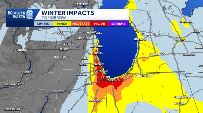 Lake-effect snow possible in SE Wisconsin tonight