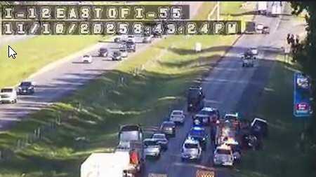 Traffic Alert: All lanes open on I-12 Eastbound in Hammond