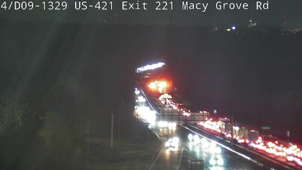 US-421 crash closes left lane at exit 221 in Kernersville - WXII