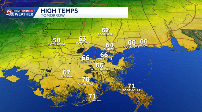 Mostly cloudy with spotty showers for Sunday before heavy rain Monday