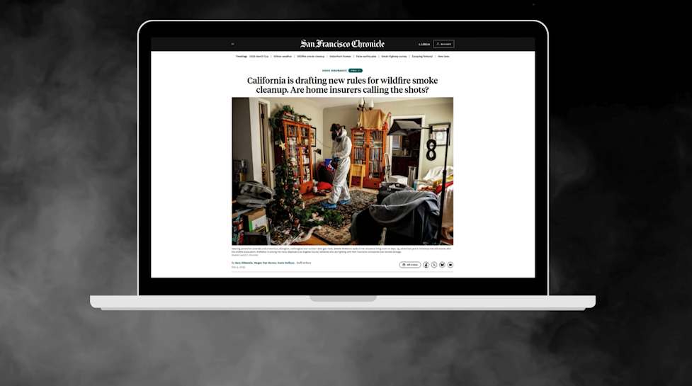 kcra.com - Sarah McGrew - SF Chronicle investigates smoke damage task force with ties to insurance companies