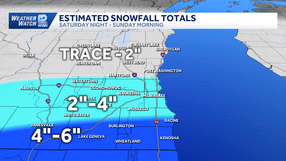SE Wisconsin snowfall totals: How much snow fell overnight