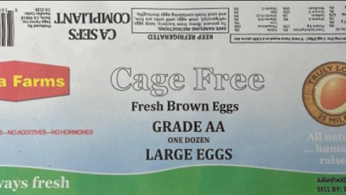 Northern California farm issues egg recall due to possible salmonella contamination