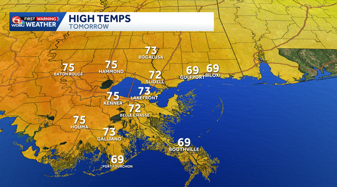Temperatures back near average today with a chance for showers ...