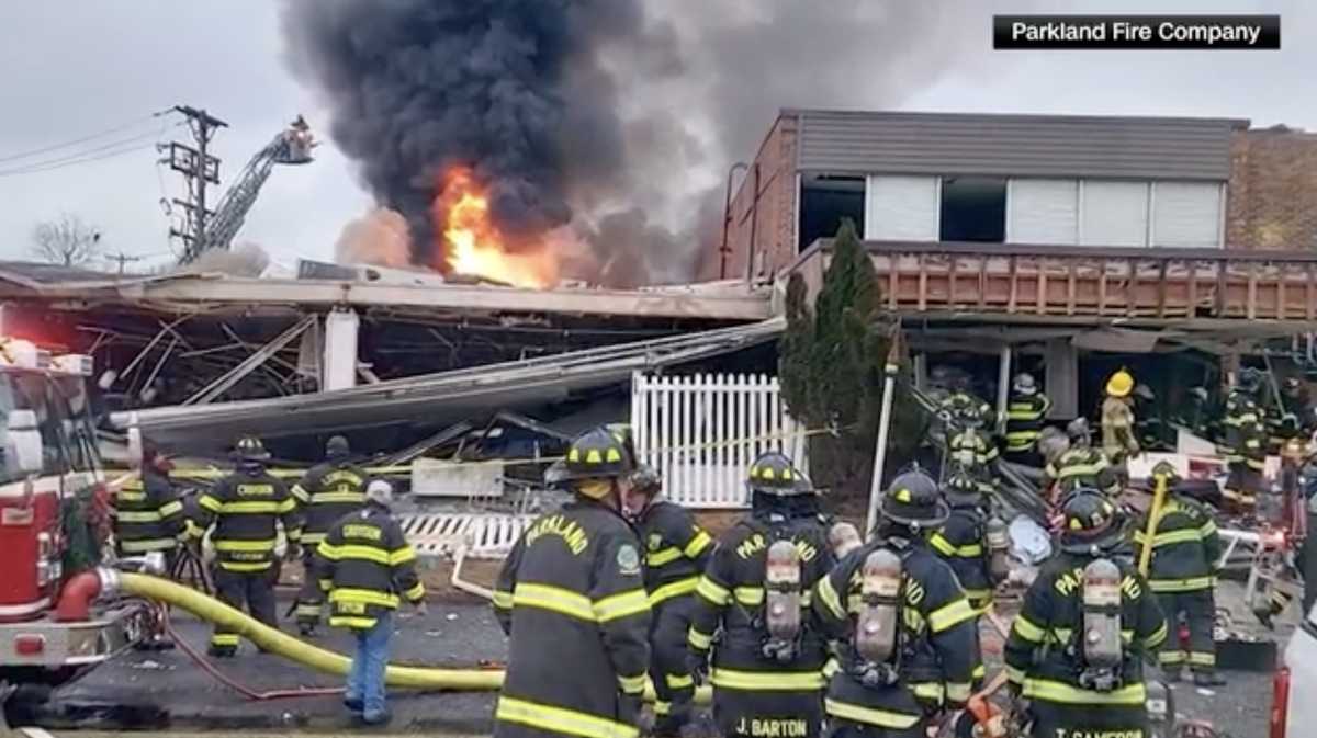 Authorities respond to explosion at a nursing home outside Philadelphia with people trapped inside
