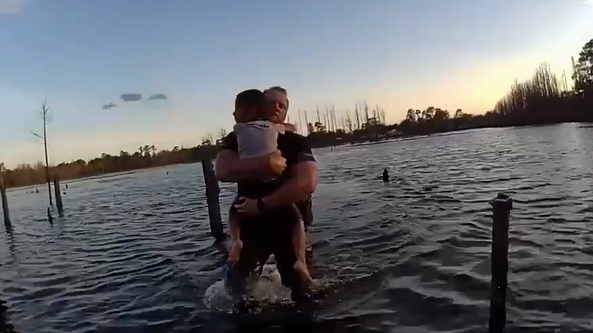 DRAMATIC VIDEO: Florida boy, 6,  found in chest-deep water on Christmas Day after escaping home