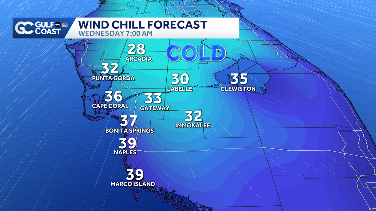 End-of-year cold blast for the Gulf Coast