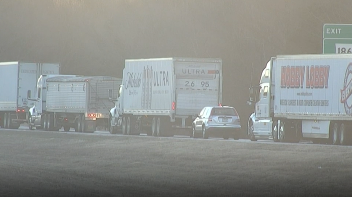 Three tractor trailers crash on Interstate 40 in Franklin County - KHBS