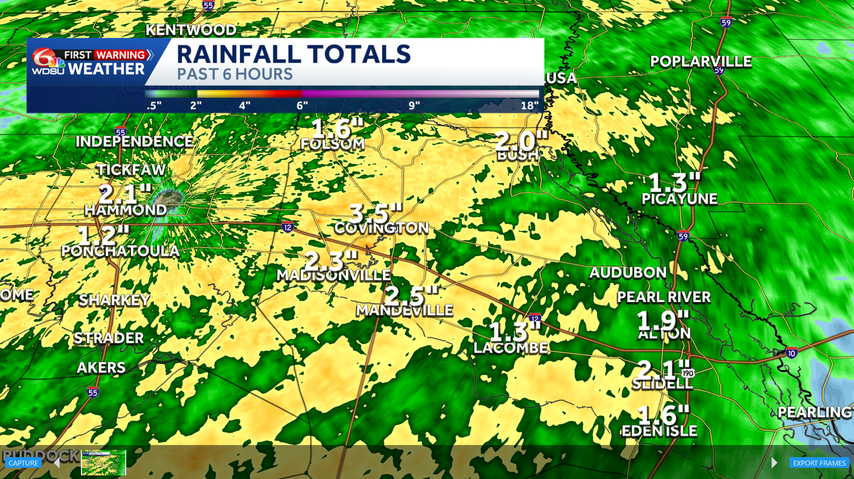 Over 3 inches of rain recorded Saturday morning