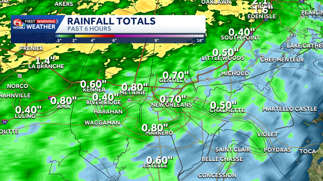 Over 3 inches of rain recorded Saturday morning