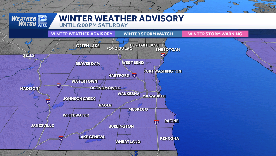 SE Wisconsin faces Sunday snow, ahead of bitter cold as temperatures fall below zero