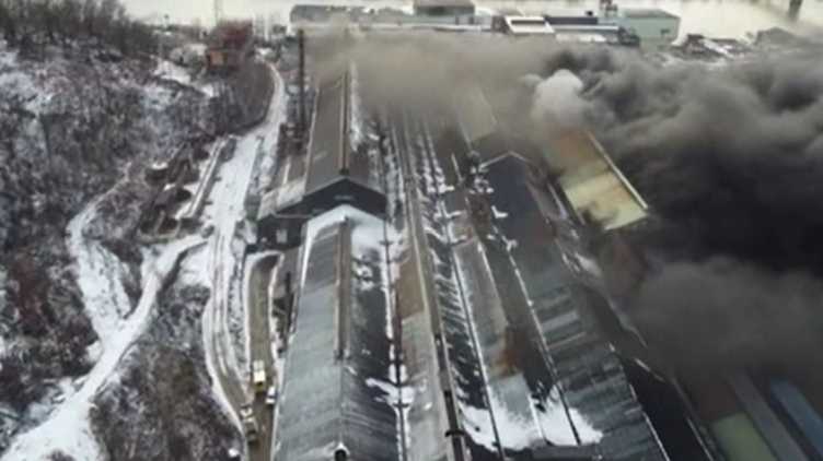 Fire crews respond to flames at former West Virginia steel mill