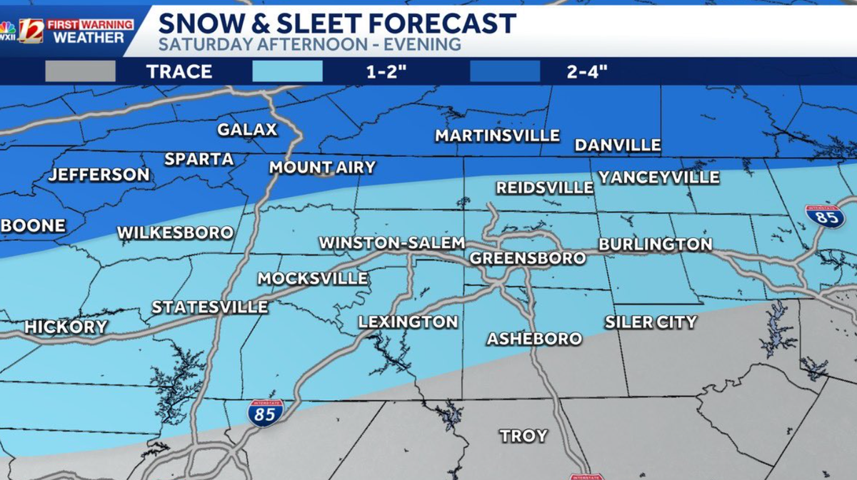 North Carolina: Maps, graphics show ice, snow, sleet potential, impacts expected this weekend