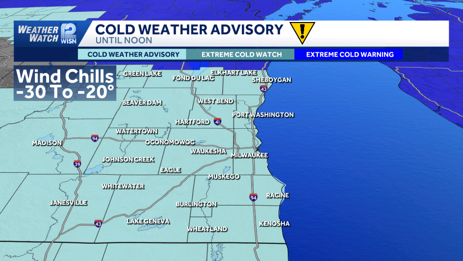 Bitter cold and a lake effect snow chance for SE Wisconsin this weekend