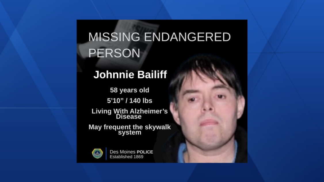 Des Moines Police seek help locating missing man with Alzheimer’s