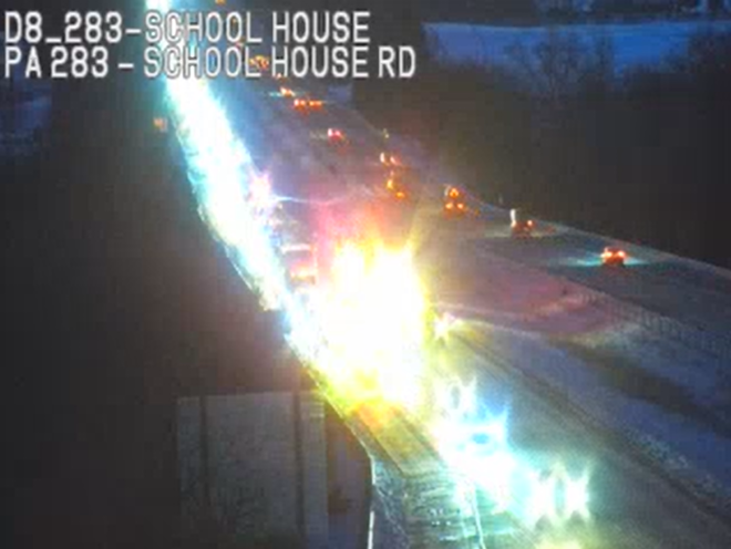 2-vehicle crash blocks Route 283 in Dauphin County, Pa.