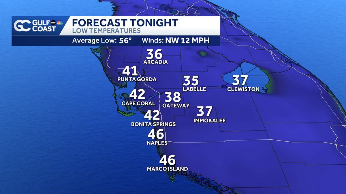 Impact Day: Rain moves out, cold moves in for the Gulf Coast Thursday night
