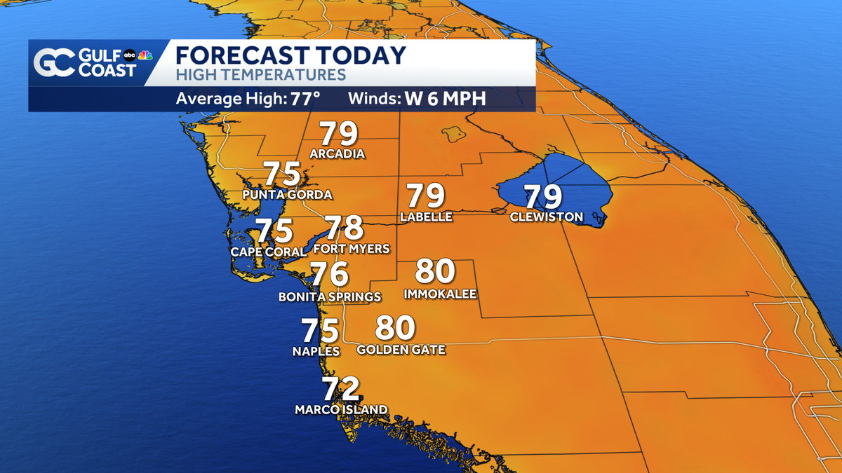 Seasonal temperatures and sunny skies Wednesday