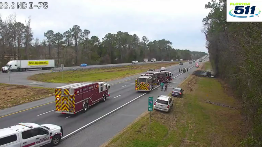 1 dead in fiery Marion County crash on I-75 - WESH