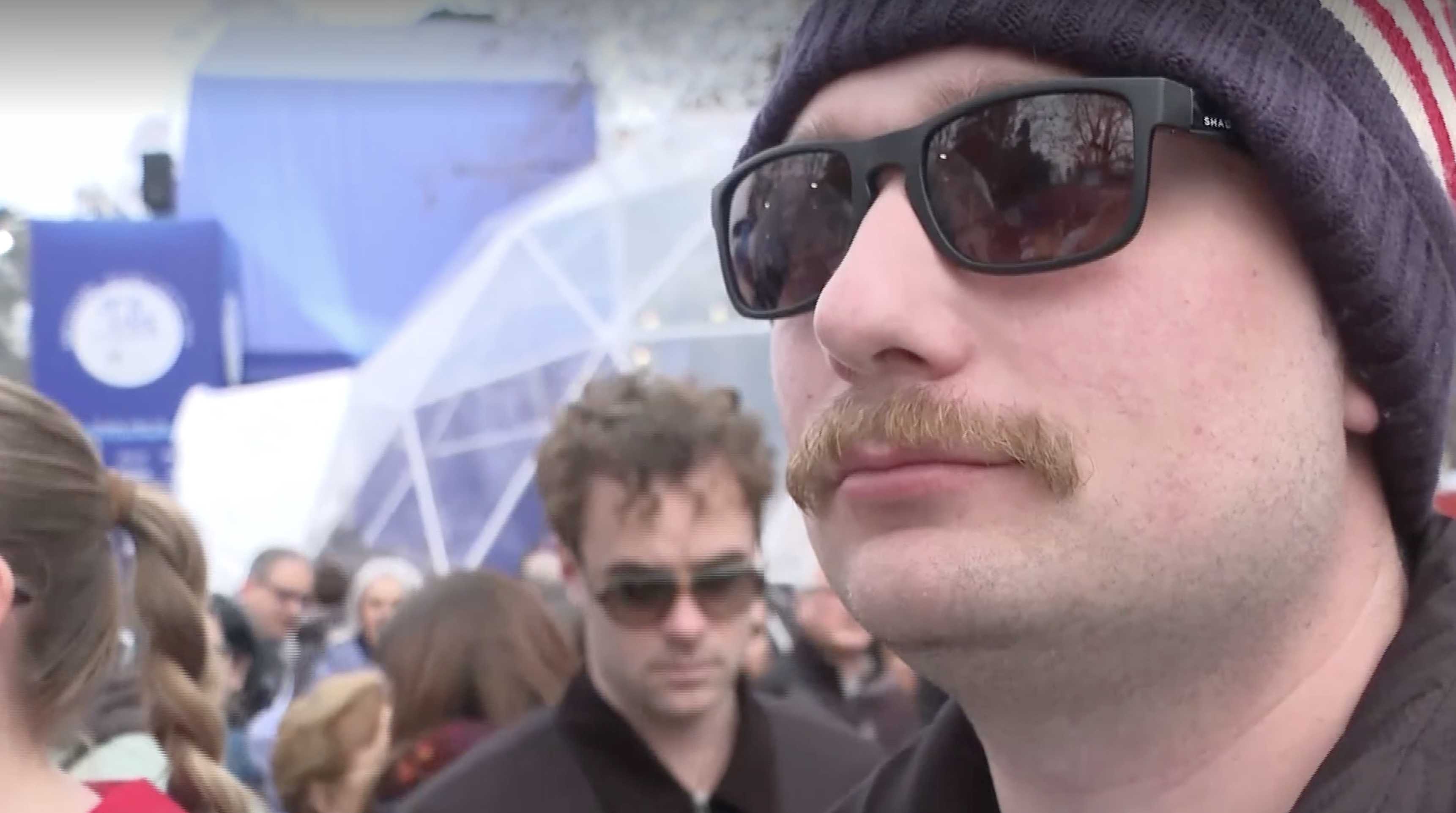 From honeymooners to the Montana mustache men, Olympics fans are having fun