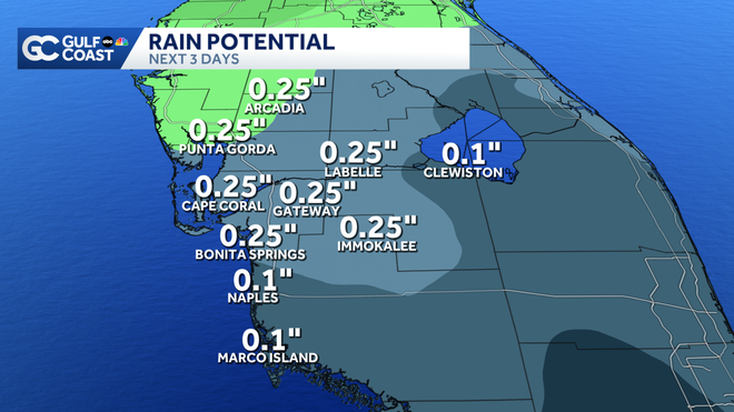 Mild and dry Saturday night for the Gulf Coast, Increasing moisture ...