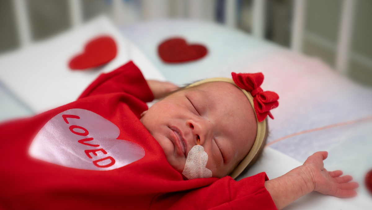 Smallest sweethearts at Novant Health NICUs dress up for Valentine’s Day