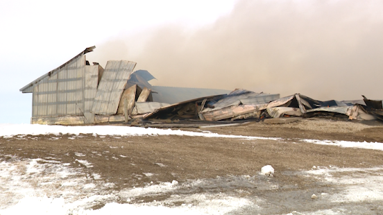 firefighters respond to fire at a turkey barn in hamilton county