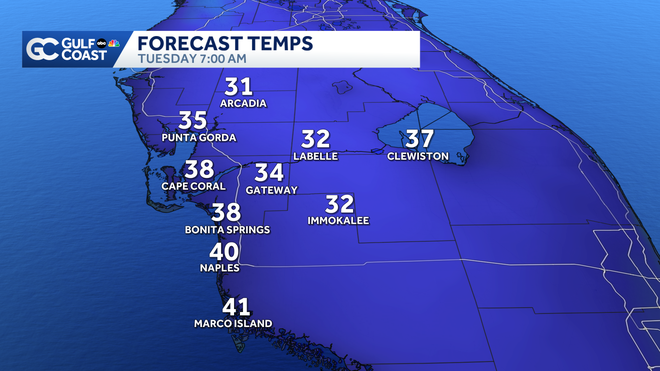 Cold front brings rain and gusty winds to Gulf Coast Sunday