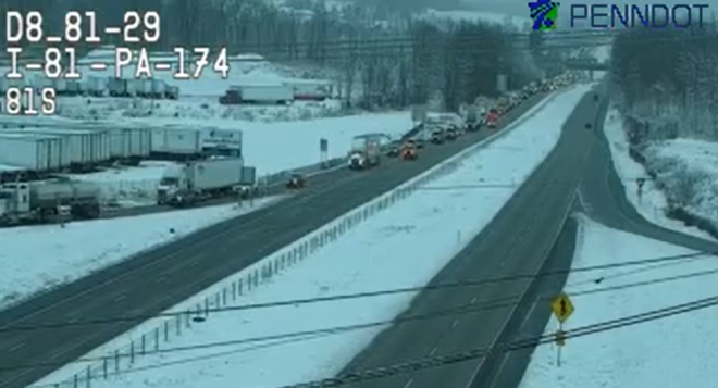 Tractor-trailer carrying frozen tuna overturns on I-81 in Cumberland ...