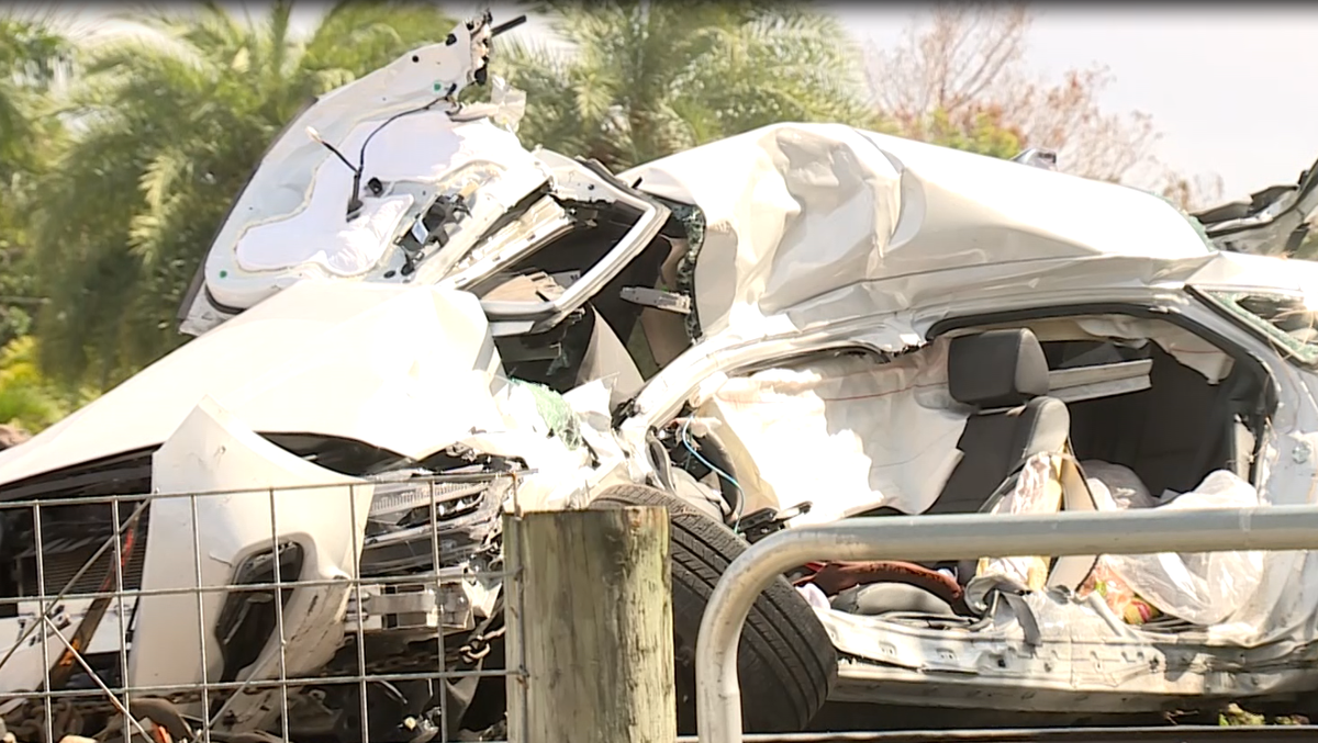 Brightline train crashes into car; man hospitalized