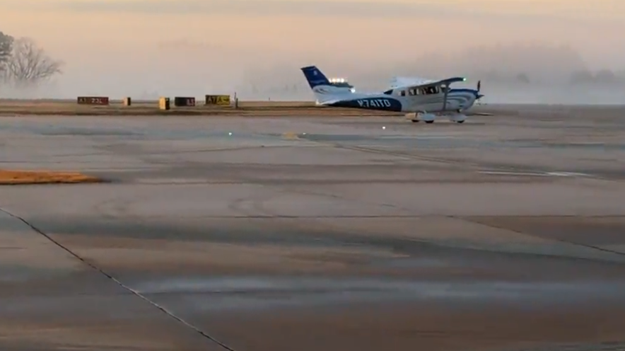 Plane skids off runway at Raleigh-Durham International Airport