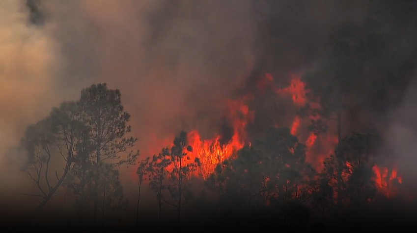 20-acre wildfire burning in Orange County