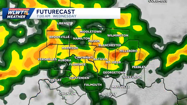 Hour by hour: When two rounds of storms move through Cincinnati Wednesday