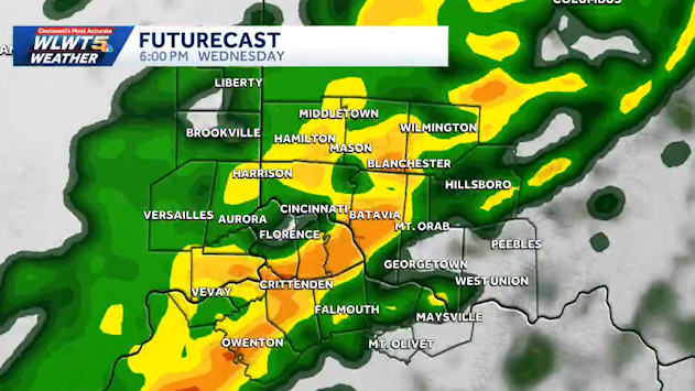 Hour by hour: When two rounds of storms move through Cincinnati Wednesday