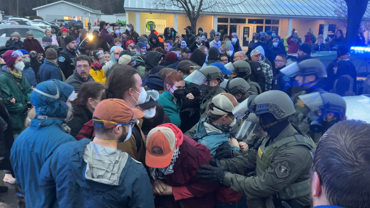 Several detained during protest of ICE operation in South Burlington