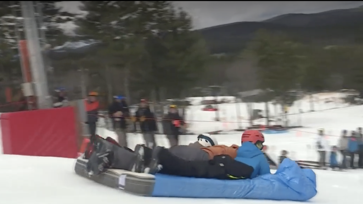 Mattress racing takes over the slopes at Maine ski resort