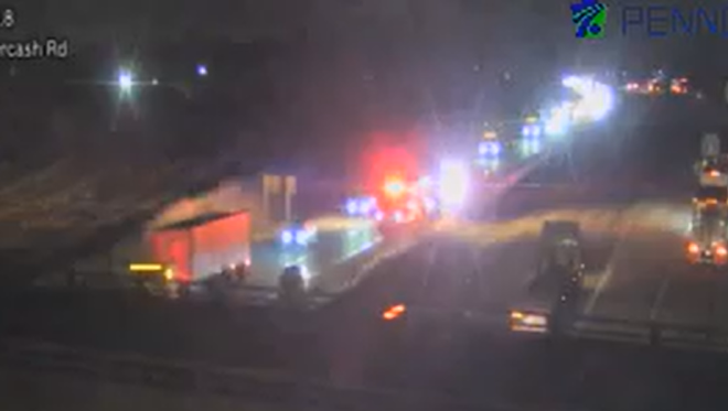 Lane shuts down after I-81 crash in Franklin County, Pa.