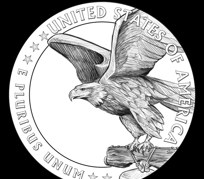 president trump gold coin design