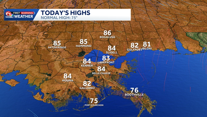 Warm Friday before a cold front brings cooler, drier air
