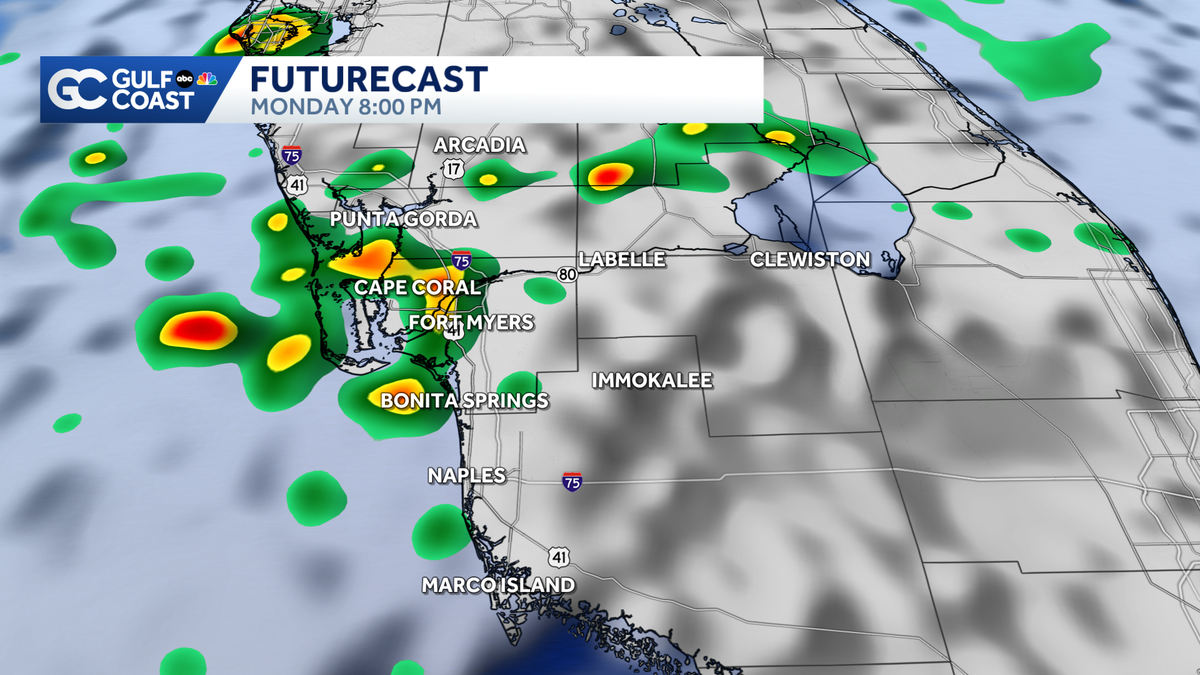 Rain returns to the Gulf Coast Monday - WBBH