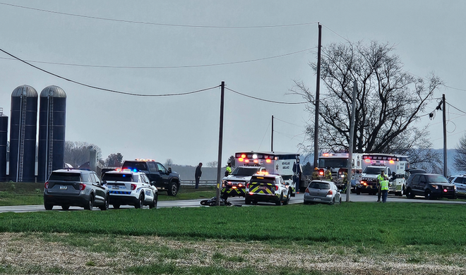 अपर लीकॉक टाउनशिप में मोटरसाइकिल दुर्घटना