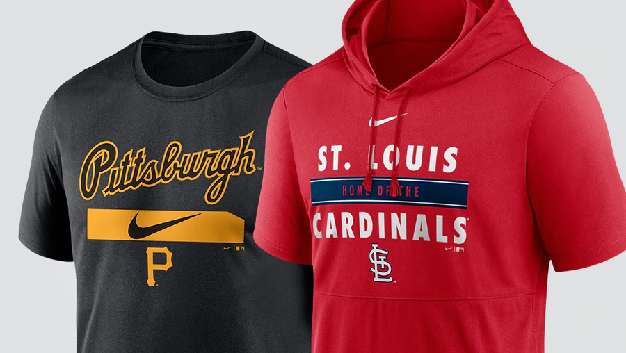 St. Louis Cardinals Jersey Logo Hoodie from Homage. | Red | Vintage Apparel from Homage.