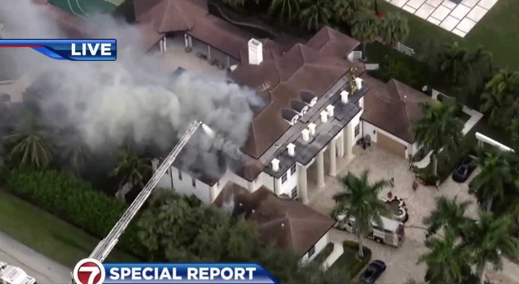 Firefighters Battling Large Fire At The Home Of Miami Dolphins Receiver ...